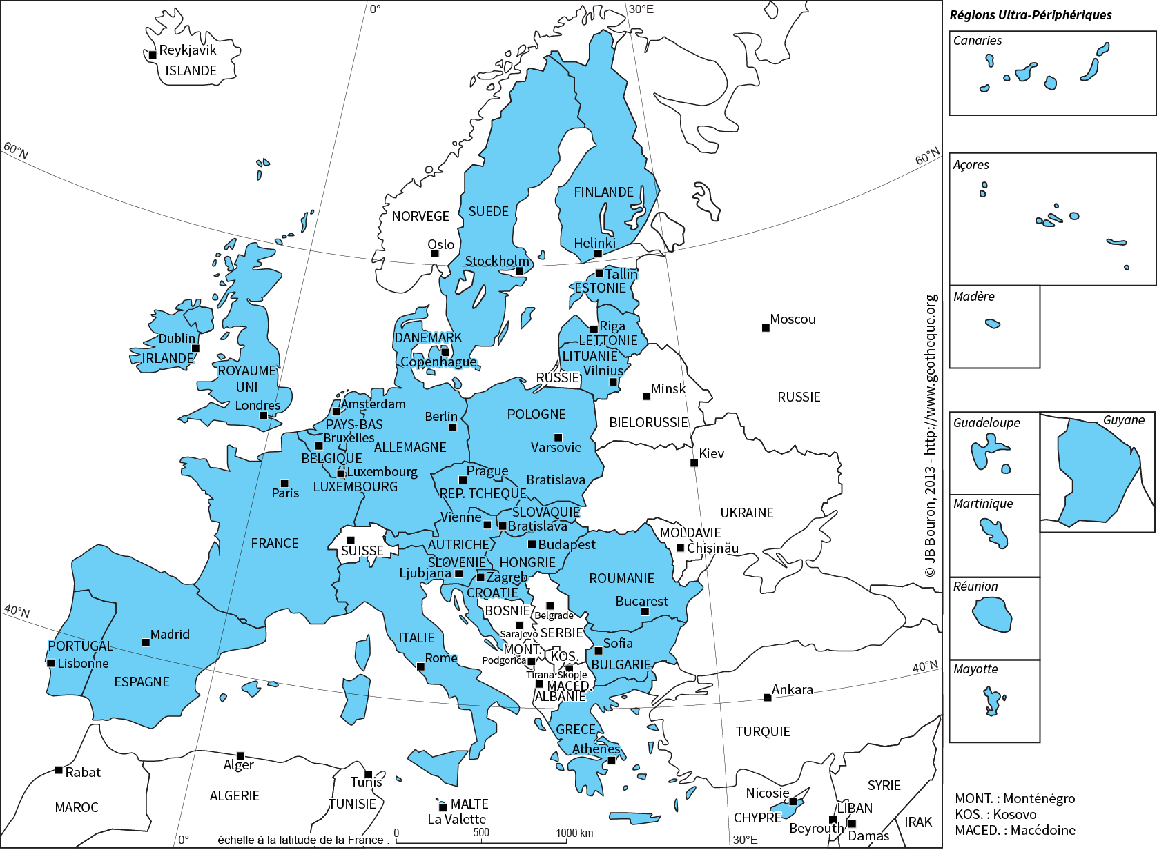 Les Pays De L Union Avec Leur Capitale Journal Essentiel